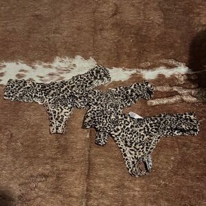 cheetah print victoria’s secret thong bundle